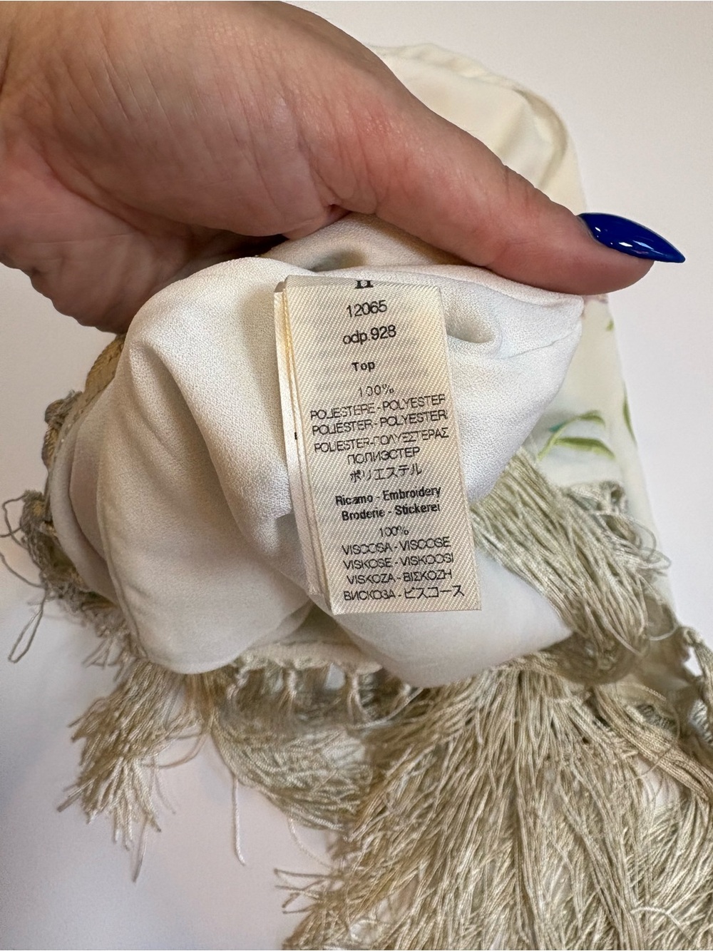 Forte Forte Embroidered Fringe Wrap Top | Ivory | Size 2 | Italian Luxury - Picture 9 of 16